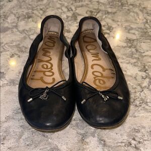 👠 Sam Edelman Black Leather Ballet Flats – Size 7.5
